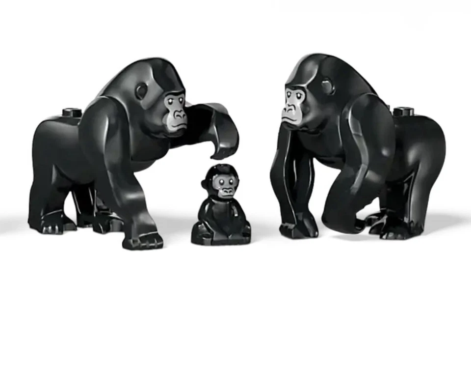Lego 2 City Jungle Explorer Gorilla Animal And 1 Baby Gorilla / Ape - Image 1 of 1