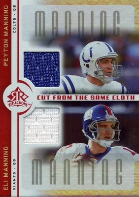 Peyton Manning Eli Manning 2005 UD Reflections Cut From The Same Cloth GU jersey - Image 1 of 2