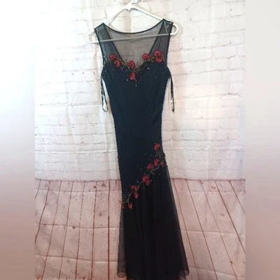 Vestido largo de sirena Xscape Witchy años 90 Y2K caprichoso graduación hada talla 6 Foto 1 de 4