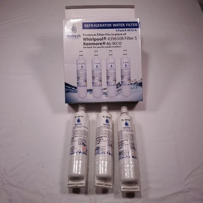 NEW Refresh R-9010(A) 3 Piece Refrigerator Water Filter Replacement Sealed - Image 1 of 4