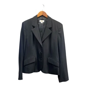 Talbots Jacket Womens Black Size 10 Lined Blazer - Picture 1 of 4