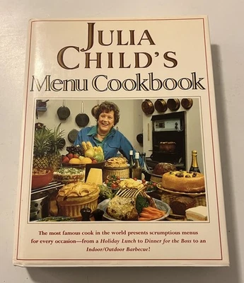 Vintage Julia Child’s Cookbook 1991 Hardcover Ed Dusk Cover Menus Recipes Meals - Image 1 of 4