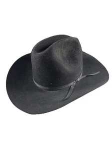 Vintage The Roundup 5X Qualität Biber Western Cowboy Hut schwarz - Bild 1 von 8