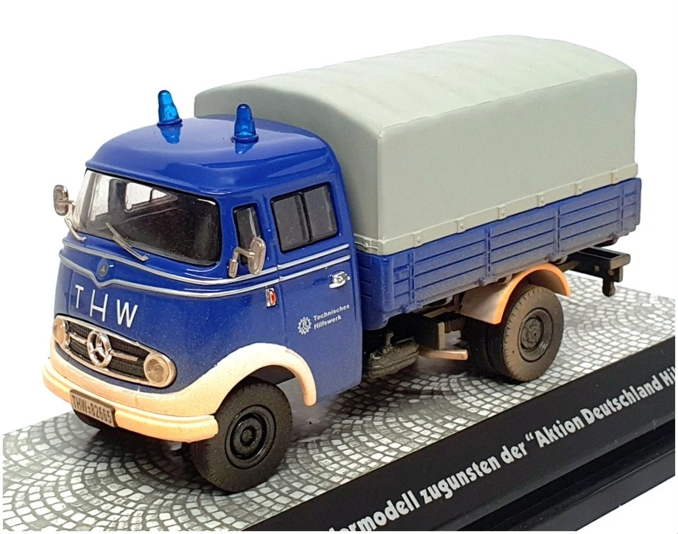 Camión Premium ClassiXXs escala 1/43 11056 Mercedes Benz L319 desgastado (THW) azul Foto 1 de 4