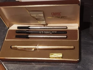 Penna Cross Century Classic punta morbida riempita in oro 14kt 1504 con scatola originale - Foto 1 di 12