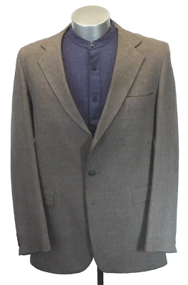 Винтажный 80-х мужской коричневый Levis вязаный блейзер куртка спортивный костюм пальто ретро 42 L - Изображение 1 из 4