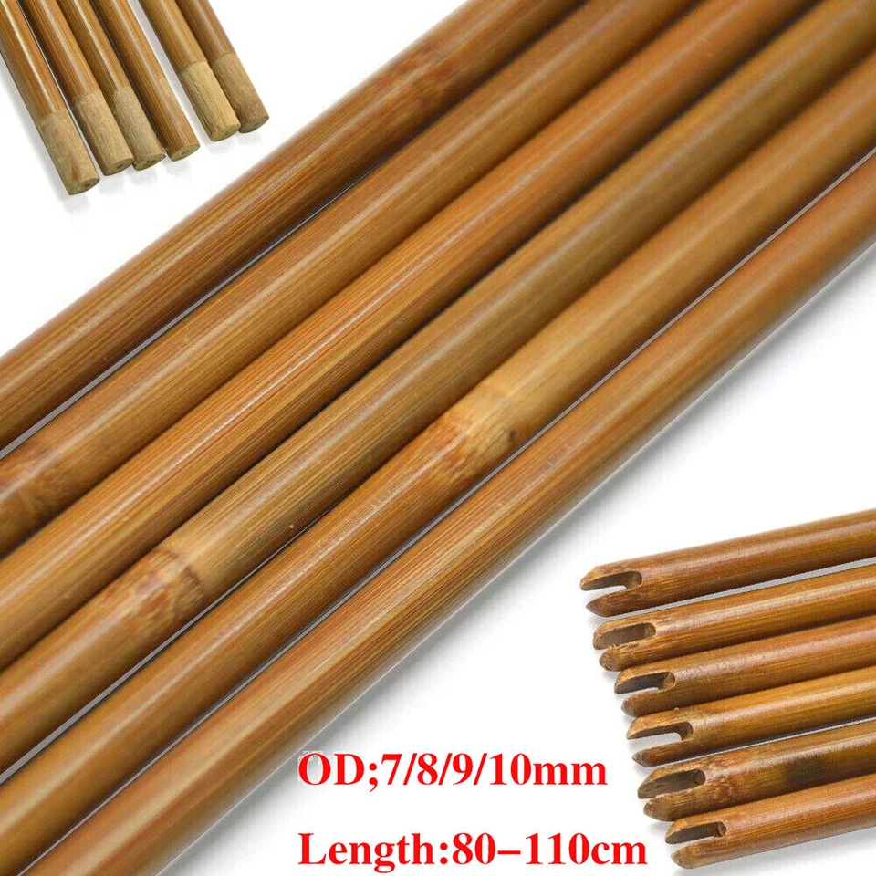 Archery Bamboo Arrow Shaft OD7/8/9/10mm Self Nock Handmade Bow Arrow DIY - Image 1 of 4