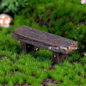 Mini Cute Resin simulation Wooden Chair Bench DIY Garden Miniatures Home Decor - Picture 1 of 6