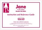 Baby Lock A-Line Jane BL500A Sewing Machine Instruction Manual PDF ON USB