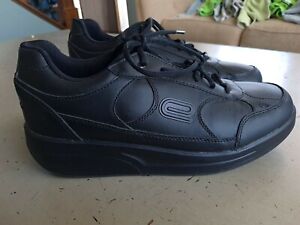 Tenevis Energy Cardiff Women's Black Leather Walking Comfort Sport Shoes Sz 10