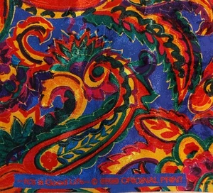 Paisley Toyobo It's a Good Life Original Print Fabric Cotton Blend 45"x63" Japan - Picture 1 of 11