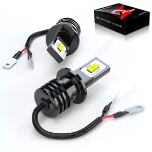 2Pcs H3 Led Fog Light Bulb Conversion Kit Super Bright White DRL Lamp 6000K 40W - Picture 1 of 12