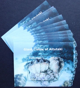 10 x Aitutaki 2023 Block postfrisch ** MNH Giant Clams Muscheln Shell - Picture 1 of 2