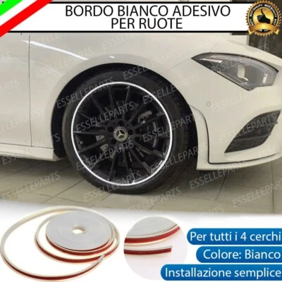 CONTORNO BIANCO BORDO CERCHI IN LEGA ADESIVO LAND ROVER DEFENDER DISCOVERY - Immagine 1 di 4