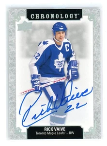 2018-19 Upper Deck Chronology Franchise History Auto Rick Vaive #FH-TO-RV Auto - Picture 1 of 1
