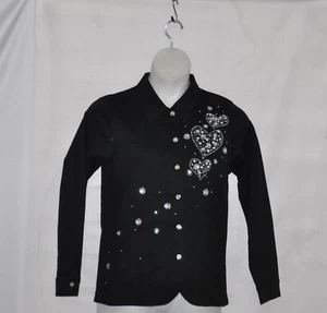 Quacker Factory Sparkle & Shine Motif Jeanne Jacket Size S Black - Picture 1 of 2