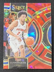 2023-24 Panini Select #175 Cade Cunningham Premier Red Cracked Ice Pistons - Picture 1 of 3