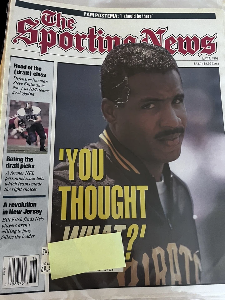 The Sporting News Barry Bonds Pittsburgh Pirates Emtman Fitch May 4 1992 - Image 1 of 1