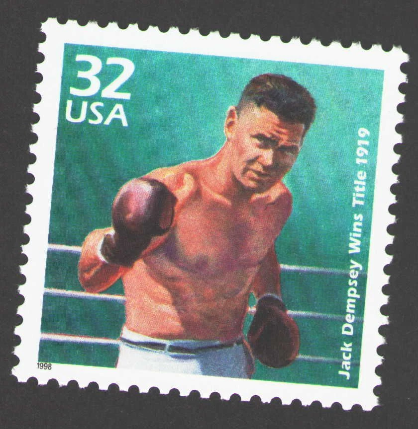 US. 3183 m. 32c. Jack Dempsey Wins Heavyweight Title 1919. Celebrate The Century - Image 1 of 1