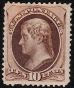 Scott #150 10¢ Jefferson, Unused F RG, CV $1582 APEX Cert - Picture 1 of 3