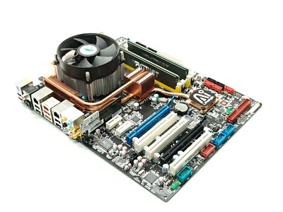 ASUS P5K Premium Motherboard with IO Shield - LGA775, Core 2 Duo E6750 - TESTED - Image 1 of 4