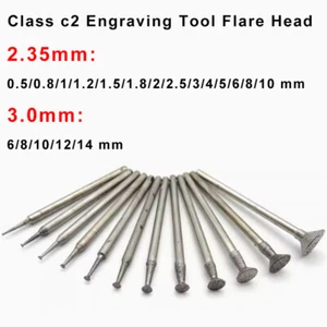 Diamond Burr Drill Bit Engraving Carving For Diamond Rotary Tool 2.35/3mm Shank - Picture 1 of 6