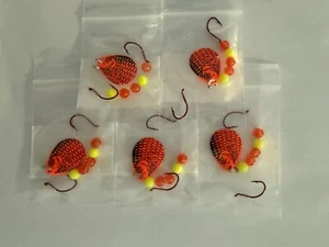 5 arneses giratorios Walleye Crawler tamaño 3 hojas Colorado 2 ganchos naranja - Imagen 1 de 1