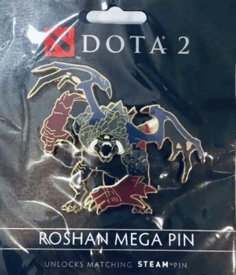 DOTA 2 Pin Roshan MEGA PIN 2014 TI5 эксклюзивный PIN запечатанный без кода новый Dota2 шахматы - Изображение 1 из 2