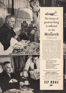 1956 British Airways BOAC: Monarch Vintage Print Ad - Picture 1 of 1