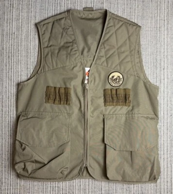Columbia Sportswear Mens Size Medium Beige Hunting Vest Fowl Game Pockets - Image 1 of 4