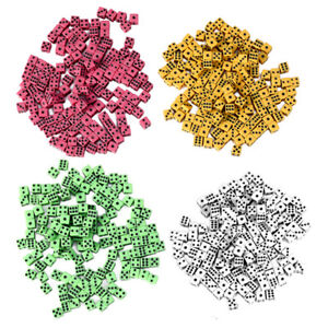 100 sztuk Kwadratowe kości Puzzle Gra Dzieci 6-stronne kości Zrób to sam Akcesoria do gier