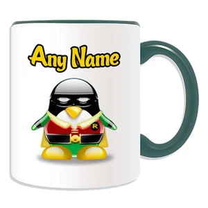 Personalisiertes Geschenk Robin Pinguin Becher Geldbox Tasse Film Film Held Batman Avenger - Bild 1 von 20