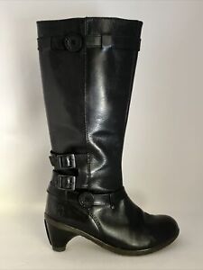 Dr. Doc Martens Women’s  Amber Knee High Boots Black Sz 6 Side Zip Riding Style