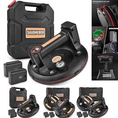 Elevador de vacío eléctrico de 8" Aspirador de vidrio con 1-4X azulejos batería ventosa 300KG - Imagen 1 de 4