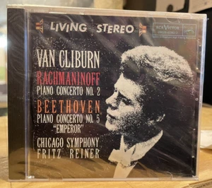 Van Cliburn: Rachmaninoff Piano Conc #2 & Beethoven PC #5 -RCA Victor CD Reiner - Picture 1 of 2
