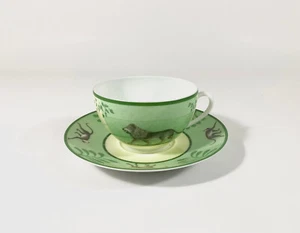 Hermes Africa Green Large Soup Morning Cup and Saucer - Picture 1 of 11