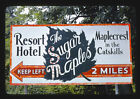 Sugar Maples Sign Maplecrest New York 1980S Historic Old Photo 1
