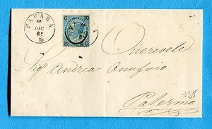 1865 FAVARA cerchio sardo-italiano su c.20 su 15 VI tipo. (871039) - Imagen 1 de 1