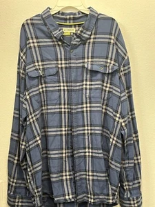 Magellan Outdoors Adventure Gear Shirt Mens Size 2XL Blue Plaid Long Sleeve - Picture 1 of 8
