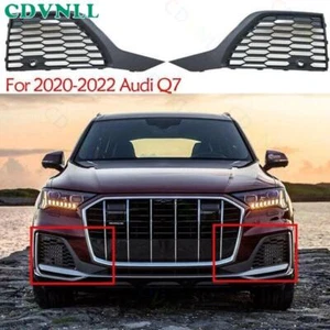 For Audi SQ7 Q7 S-Line 2020-2023 Pair Front Bumper Fog Light Side Grille Cover - Imagen 1 de 2