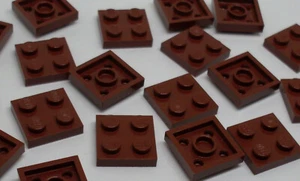 Lego 10 x 2er flach Steine 2 x 2 Bausteine Zweier braun brown Viereck Quadrat - Bild 1 von 1