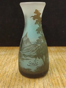 Emile Galle art glass 5" bud vase antique - Picture 1 of 8