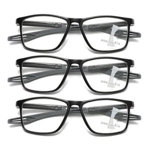 3PK Men Women Multifocus No Line Progressive Reading Glasses Multifocal Readers - Picture 1 of 18