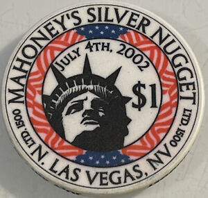 MAHONEY'S SILVER NUGGET $1 Casino Chip Las Vegas Nevada 3.99 Shipping