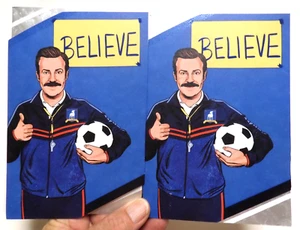 2 cartes poinçon encourage Ted Lasso continuez à croire en VOUS vous êtes génial - Photo 1/6