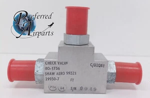New Shaw Aero Piper PA31T3 Aircraft Valve Assembly, p/n 29903-007, 491-972 - Picture 1 of 5