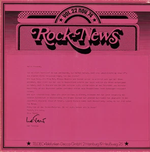 Various - Rock-News Vol.22 November 74 White Label Promo NM/VG+-NM - Bild 1 von 3