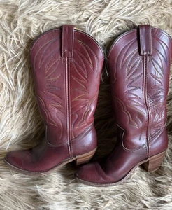 Vintage 100% hochwertige Leder Cowboystiefel von Double H Gr. 7,5 Damen - Bild 1 von 5