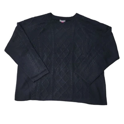 Suéter Vince Camuto Para Mujer Cálido Acogedor Cuello Redondo Cable Foto 1 de 3