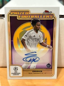 2024-2025 Topps Finest UEFA Endrick Prized Footballers Auto Rookie Real Madrid - Bild 1 von 2